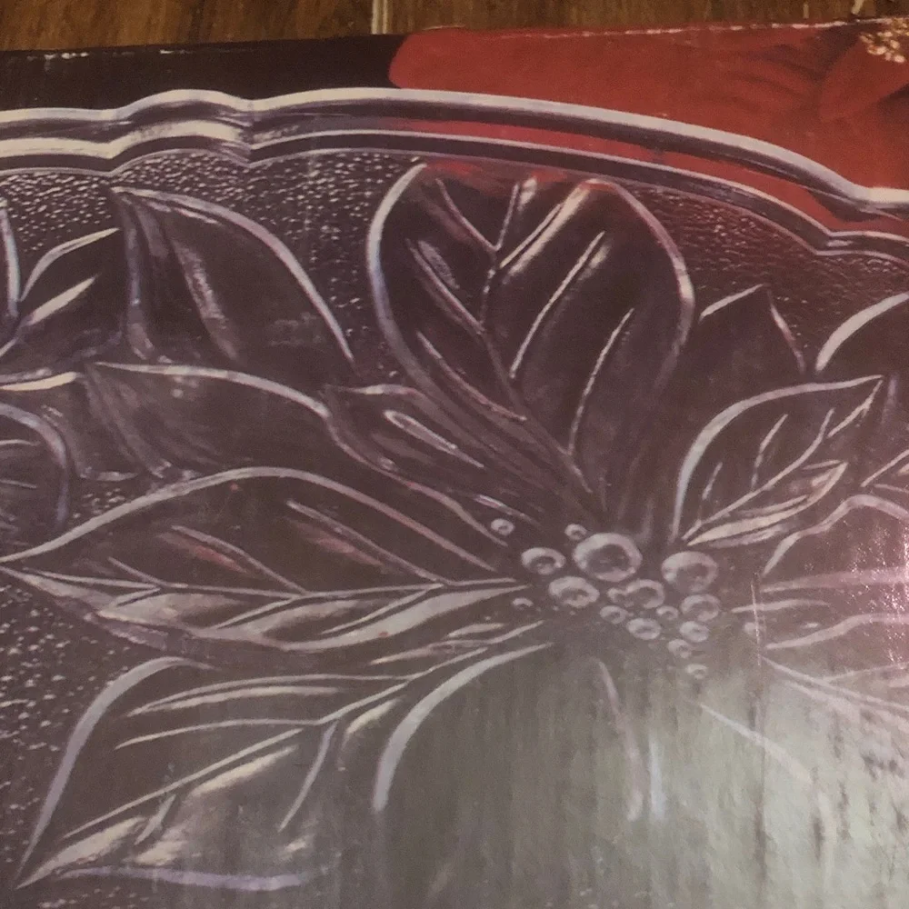 Flower Glass Platter by Gibson New In Box